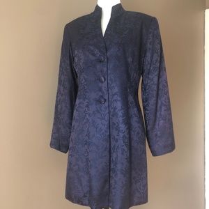 Jacquard long-line jacket